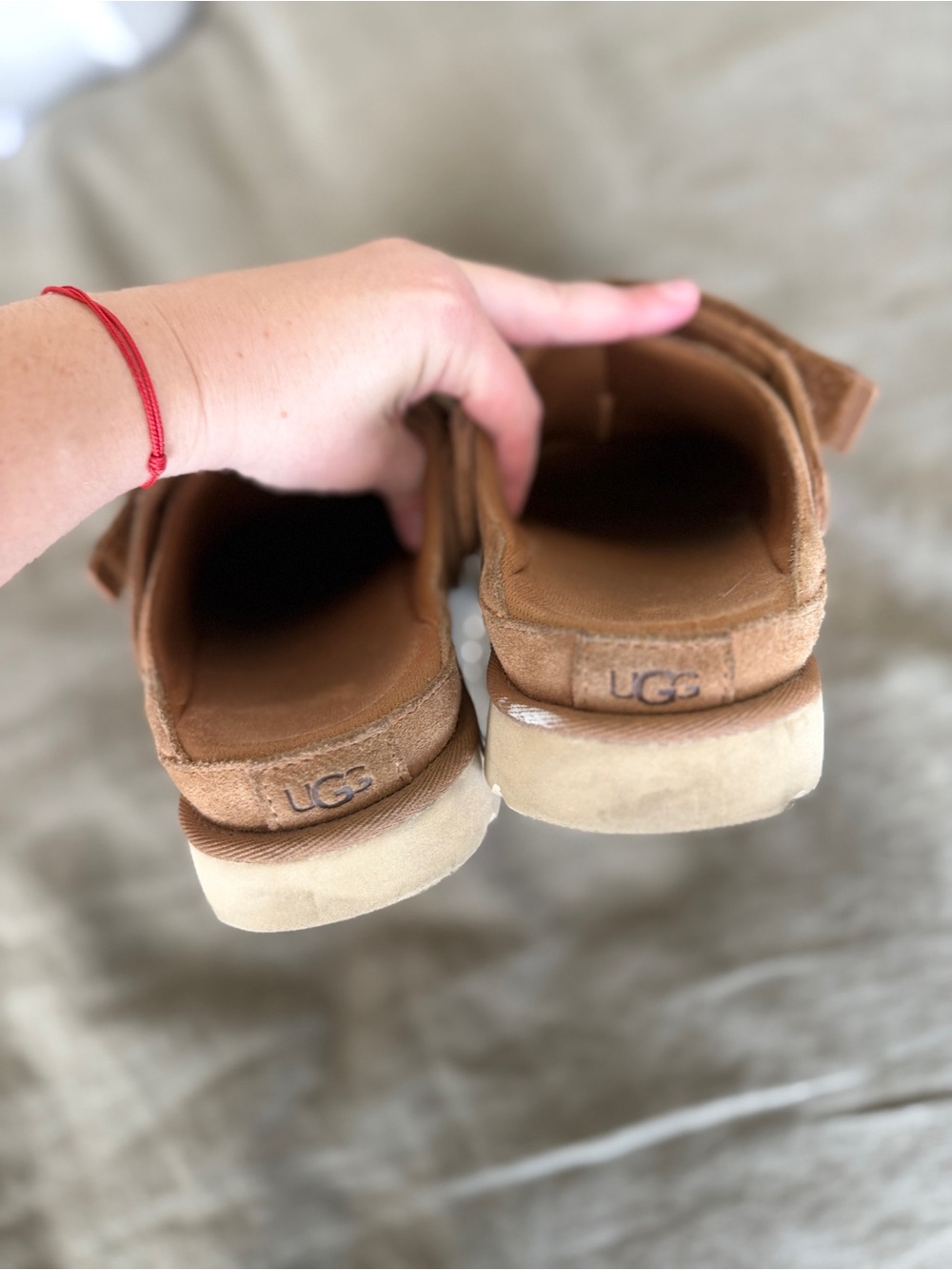 UGG Goldenstar Suede Platform Clogs Brown Tan - Picture 5 of 10